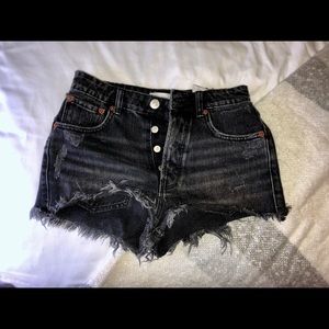 Zara Black Denim Shorts